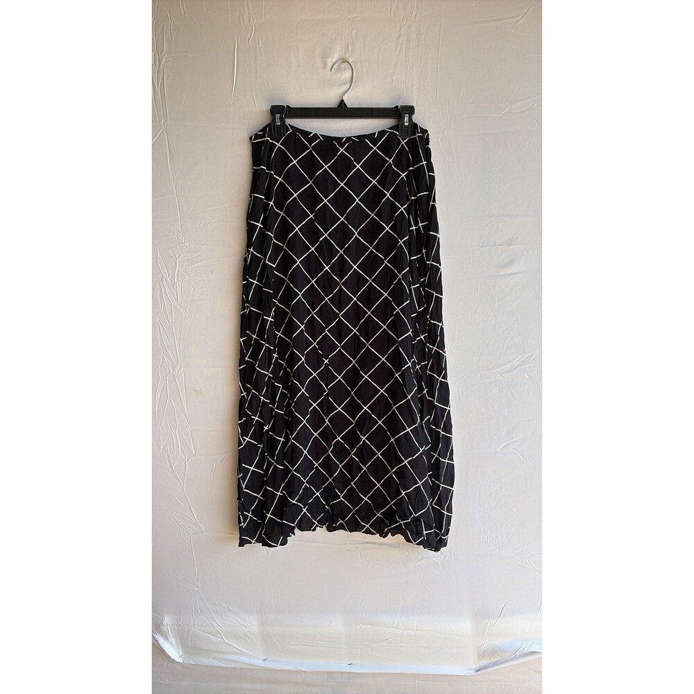 Vintage Jones & Co Black Diamond Grid Midi Skirt Size 16